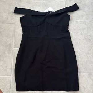 Elegant Black Off-Shoulder Dress